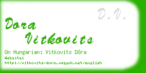 dora vitkovits business card